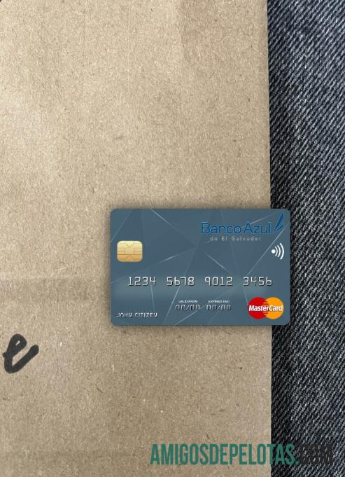 El Salvador Banco Azul De El Salvador Mastercard Photolook Frente exemplo real